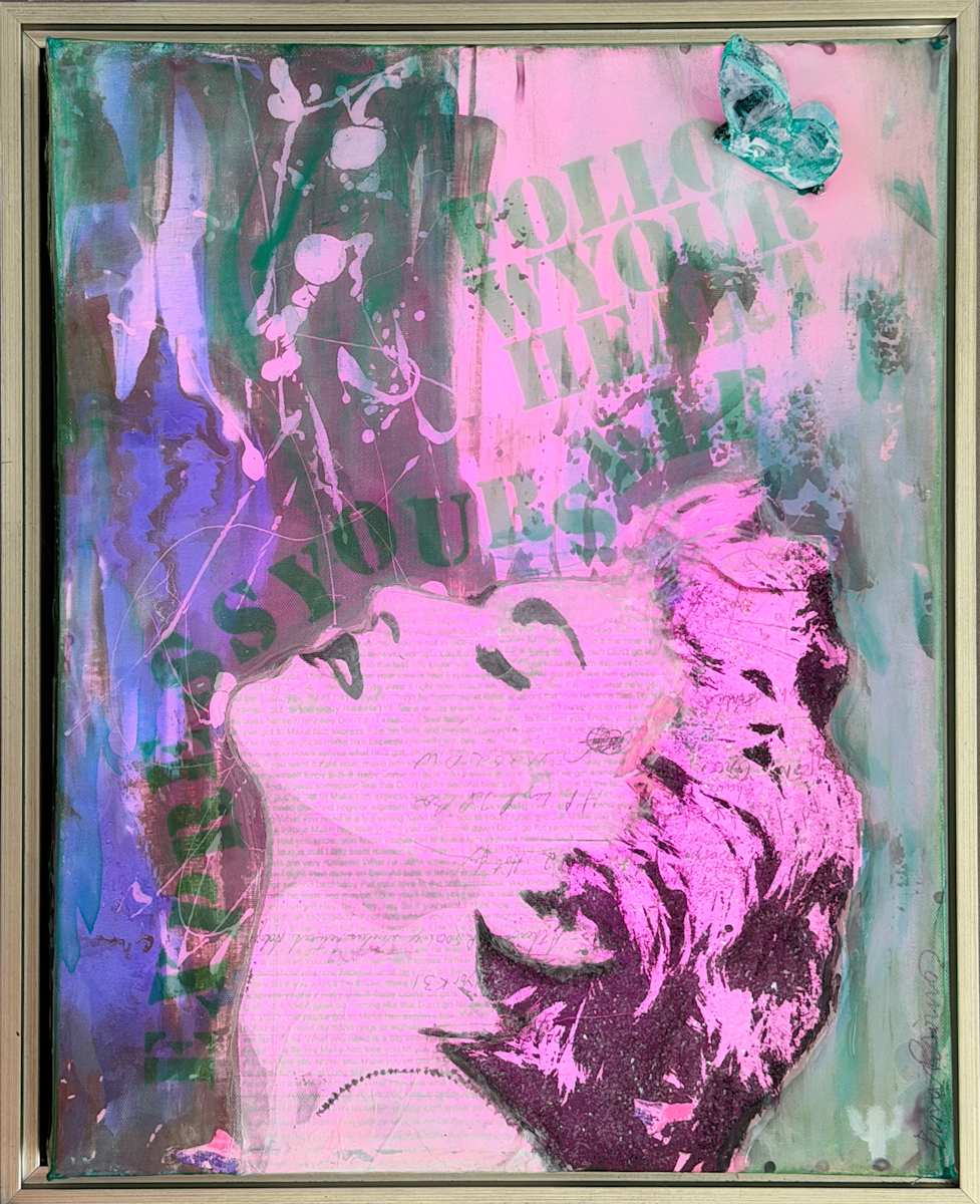 Madonna Green Express Yourself_21.5x17.5x4 by Tina Psoinos, Image 5.