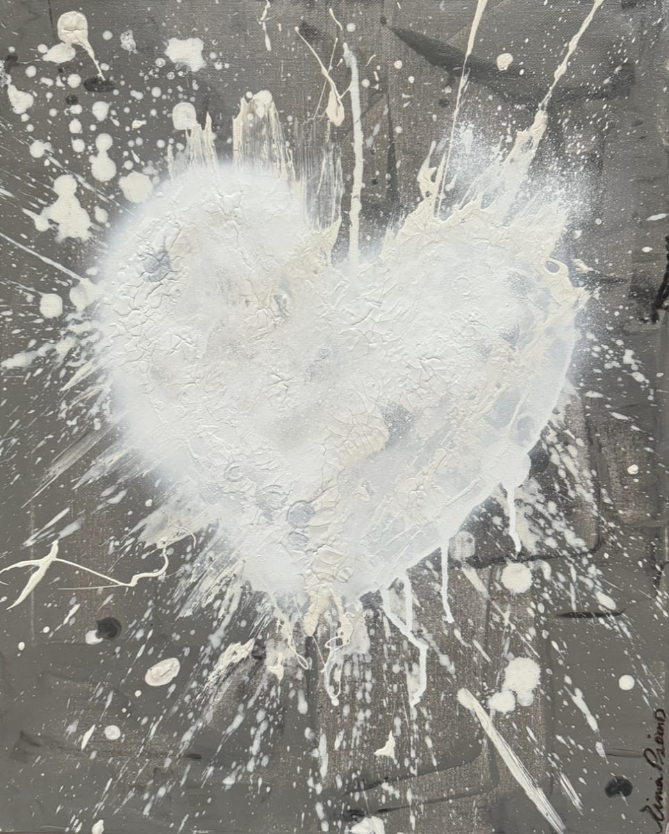 heART White on Gray by Tina Psoinos, Image 2.