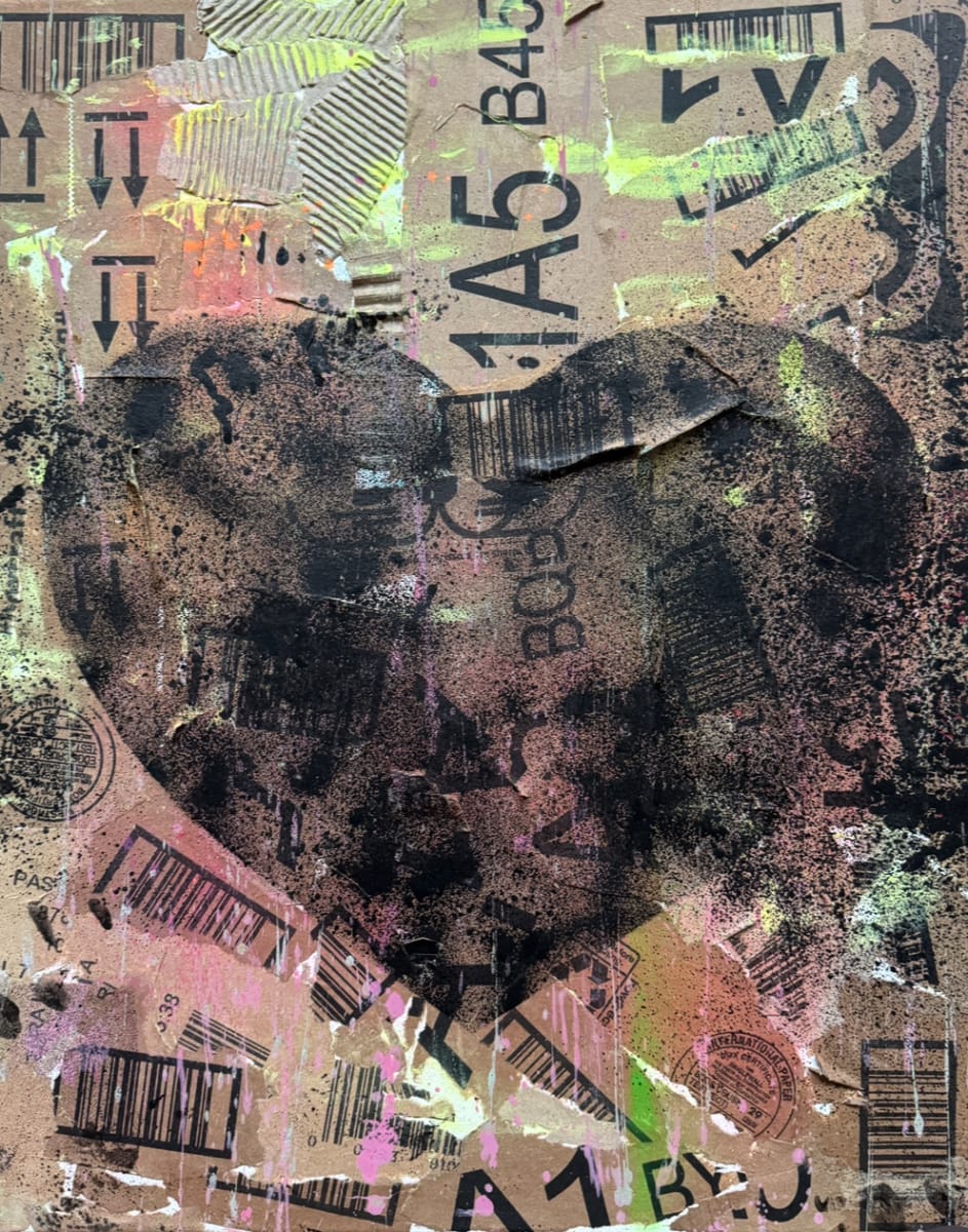 heART Black on Brown by Tina Psoinos, Image 2.