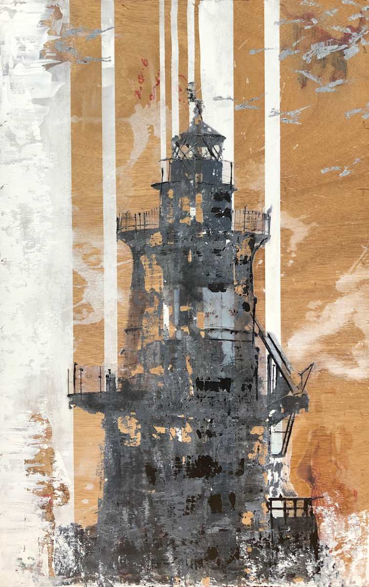 Orient Point Striped Lighthouse_wd by Tina Psoinos, Image 1.