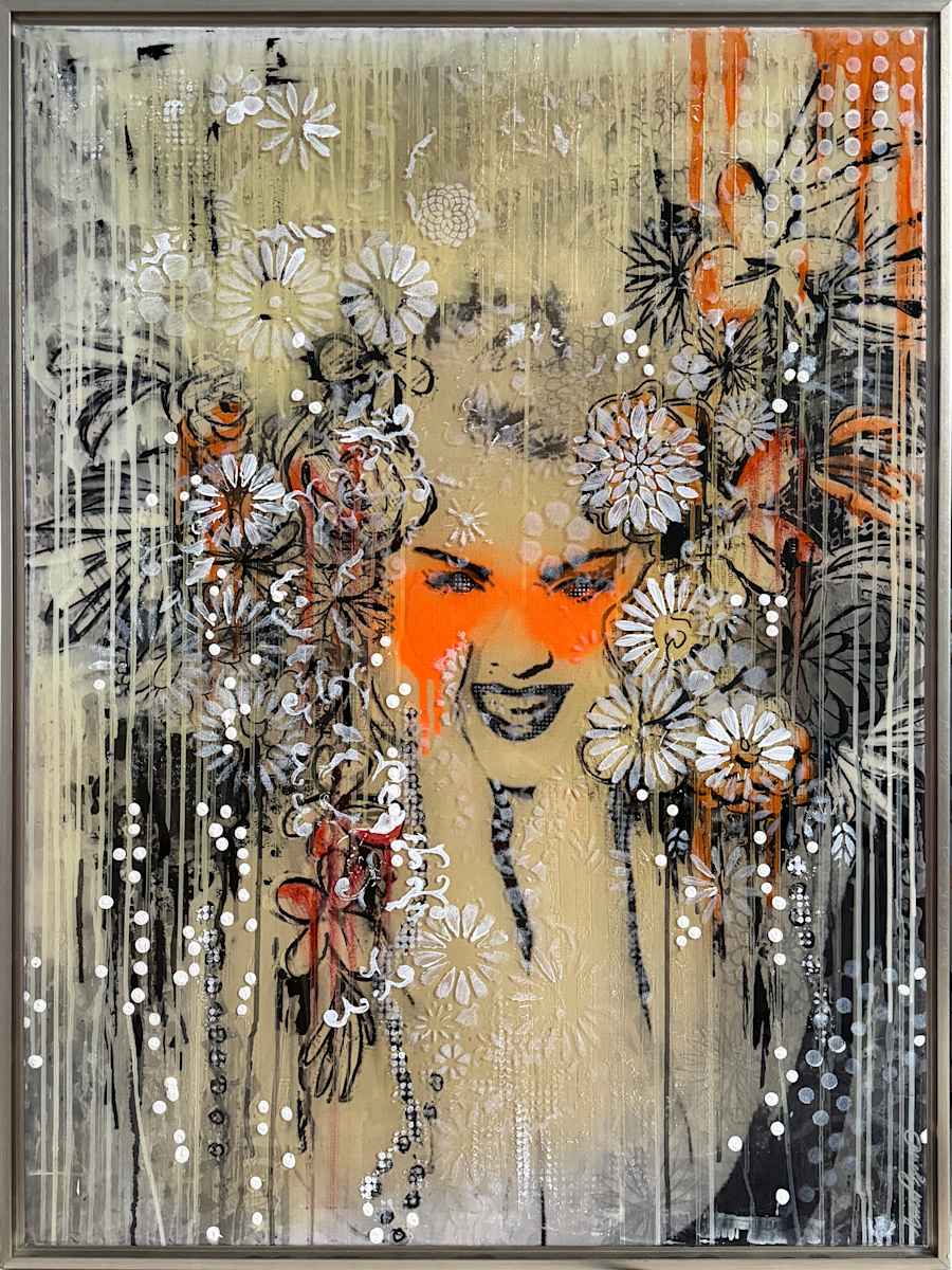 Madonna Orange_Light Sculpture by Tina Psoinos 