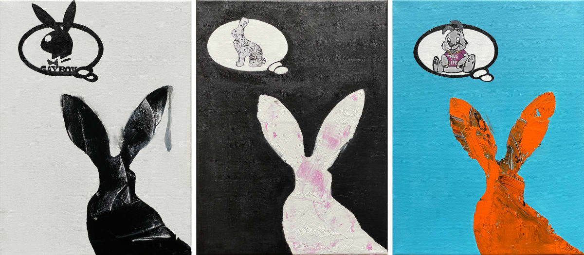 Rabbit Dreams by Tina Psoinos  Image: Rabbit Dreams set of 3
