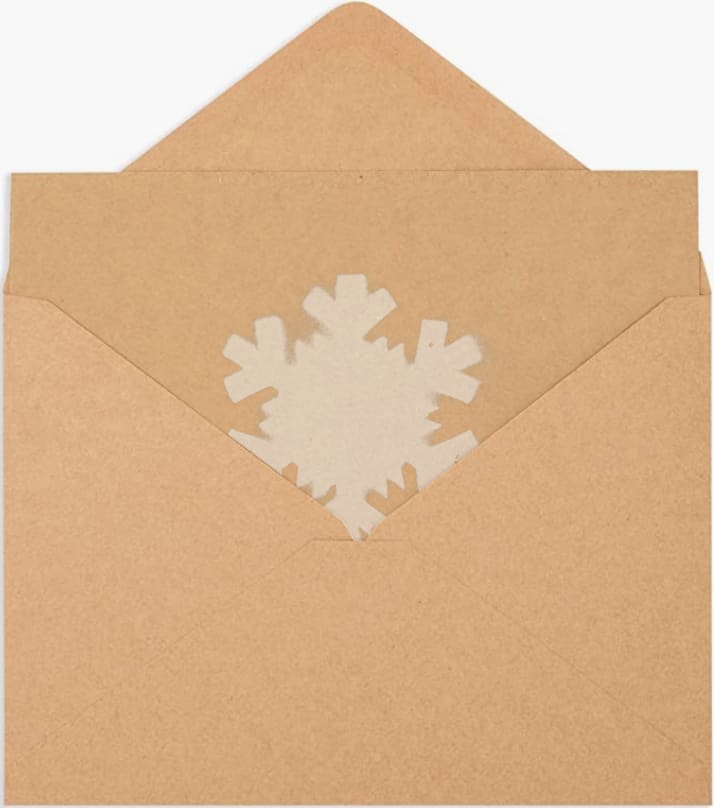 Snowflake Cards set of 8 by Tina Psoinos  Image: snowflake w/ envelope