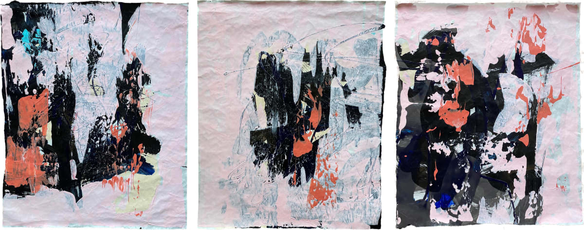 Urban Pink Black + Ceramic 1-3 by Tina Psoinos 