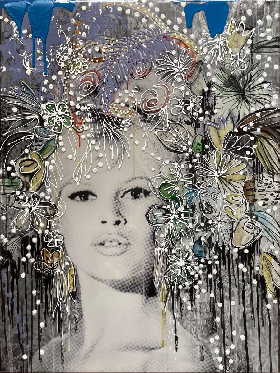 Brigitte Blue Purple by Tina Psoinos 