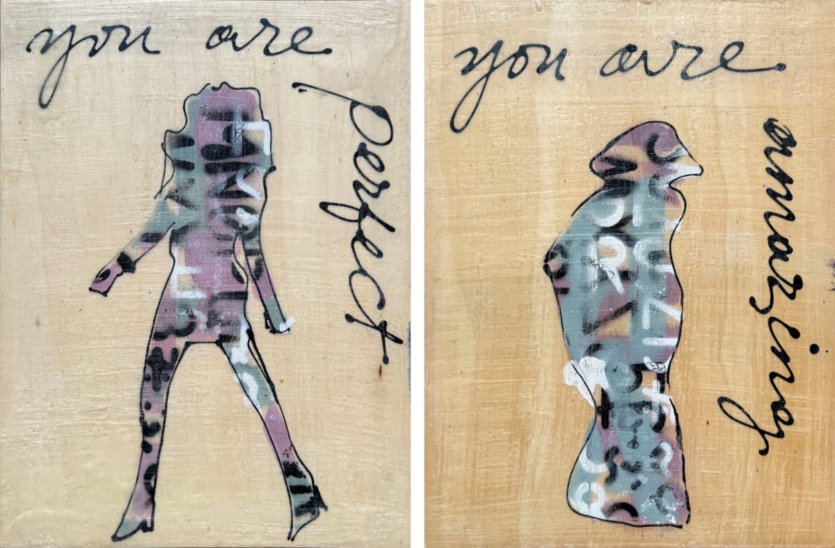 Fashion Positive (on wood) by Tina Psoinos 