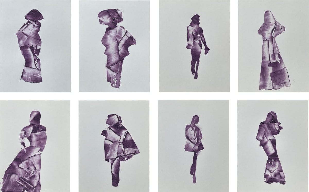 Fashion Strokes Purple series of 8 by Tina Psoinos  Image: Fashion Strokes Purple set of 8