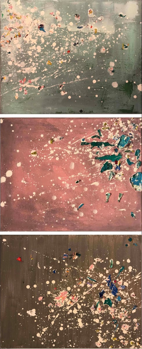 Fireworks Pink Green Brown by Tina Psoinos  Image: Fireworks Green Pink Brown_horizontal