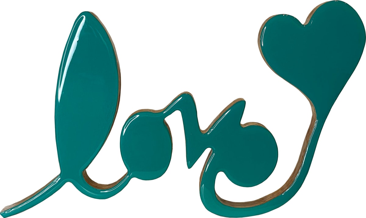 Love Sculpture Medium Green by Tina Psoinos, Image 1.