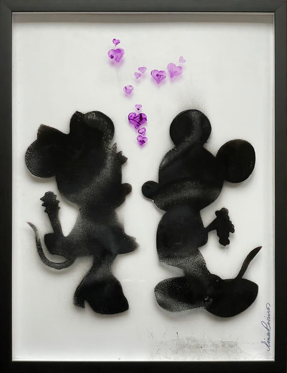 Mickey Meets Minnie_float by Tina Psoinos  Image: Mickey Meets Minnie_float white