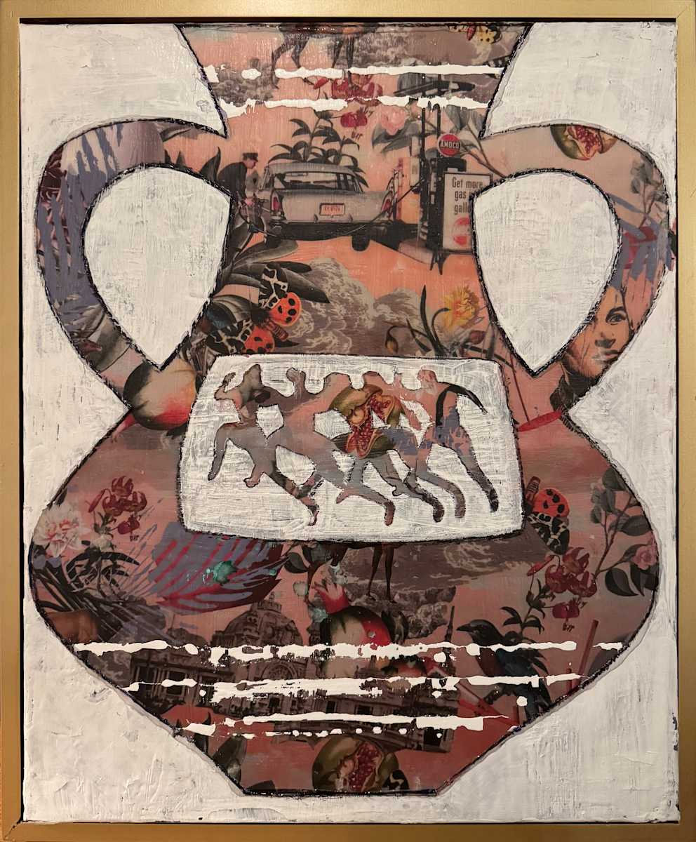 Vessel Pink Light Sculpture by Tina Psoinos 