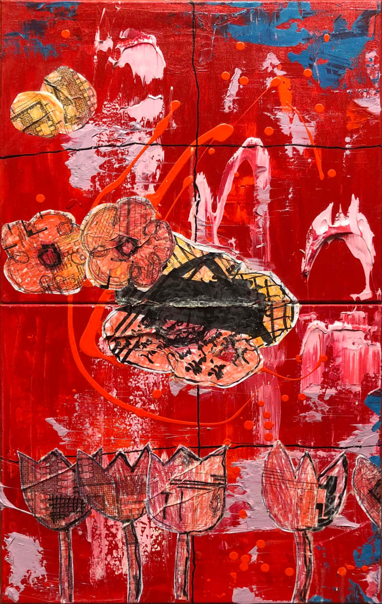 Urban Flora Red by Tina Psoinos 