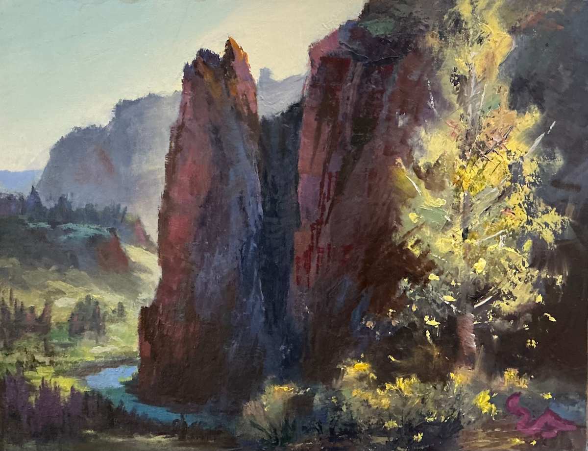 Smith Rock Cottonwood by Sharon Abbott-Furze 