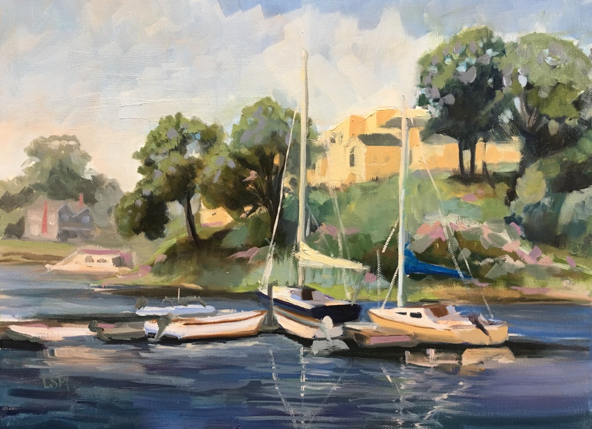 Hazy Summer Day along the Branford River by Linda S. Marino 