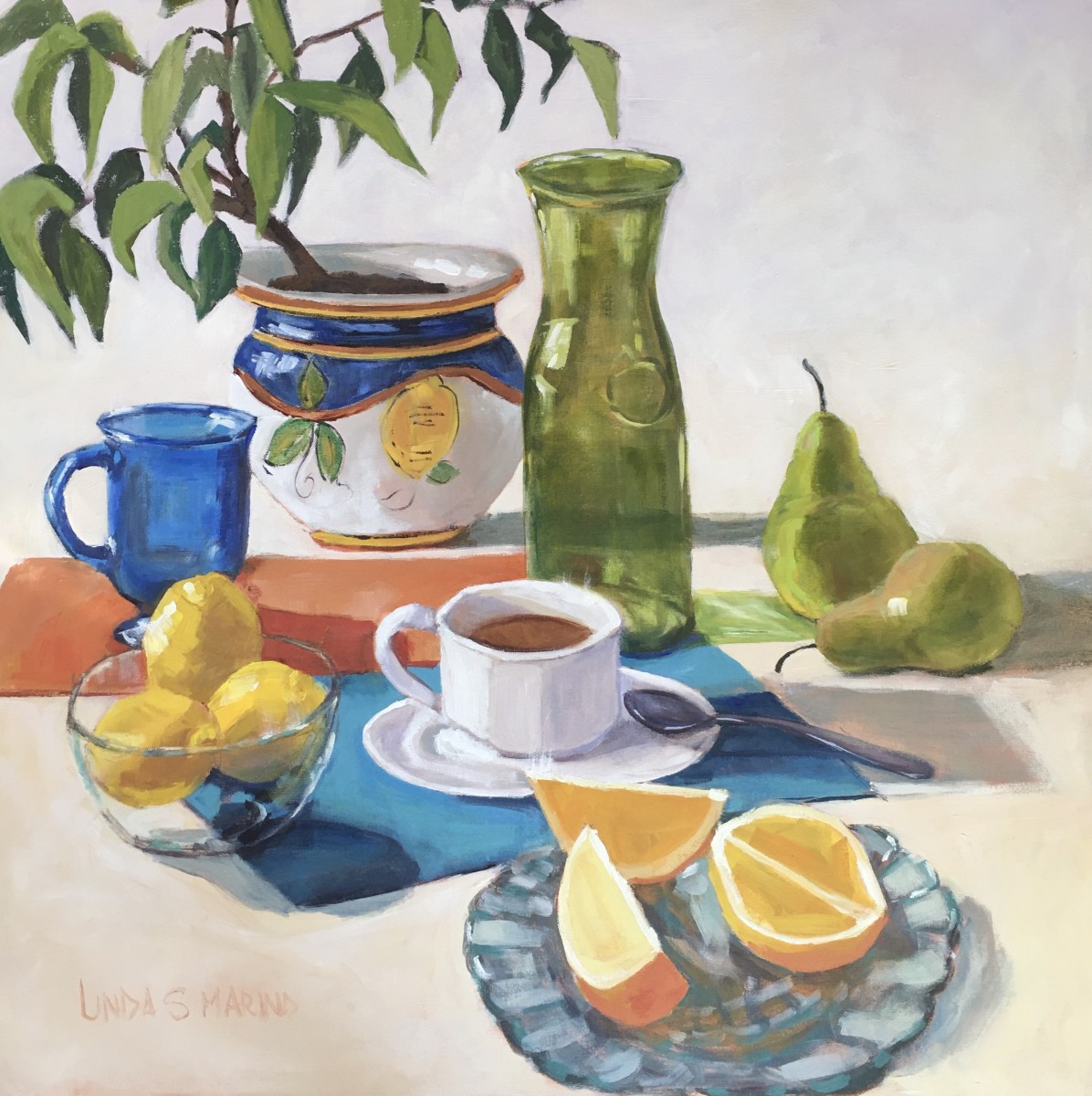 Lemon Tree And Tea by Linda S. Marino 