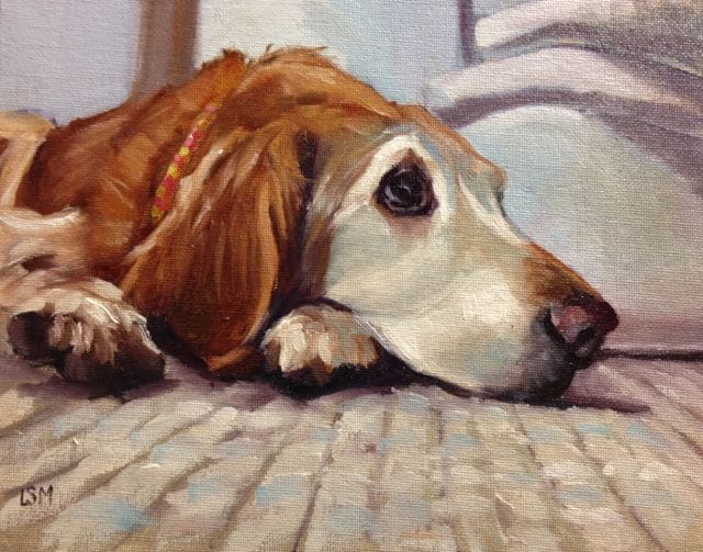 "Kisses" Pet Portrait by Linda S. Marino 