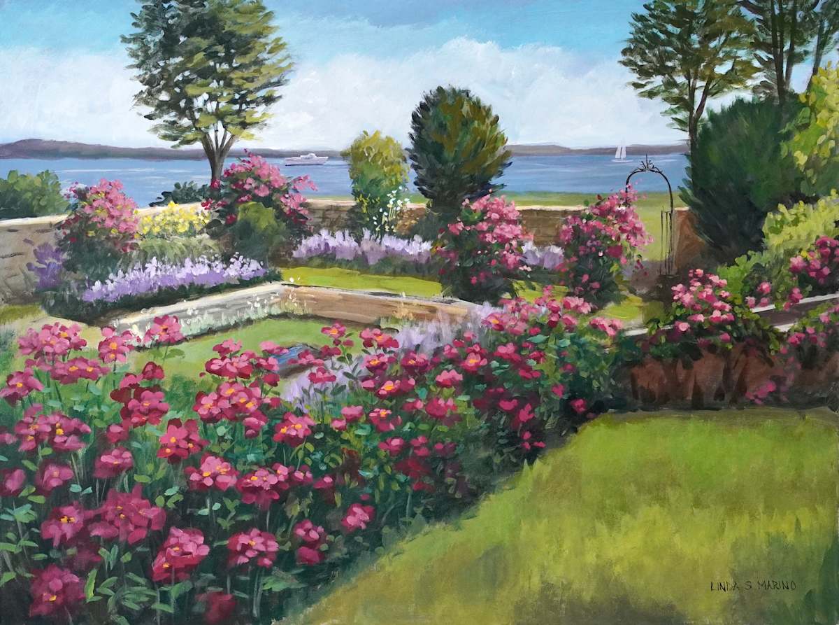 Harkness Rose Garden by Linda S. Marino 