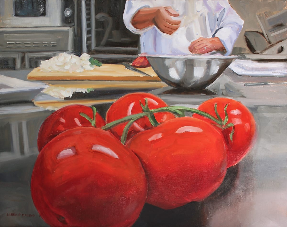Tomatoes on the Vine - Kitchen Prep with Chef Dean by Linda S. Marino 