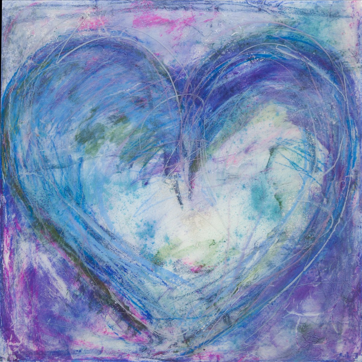 Loving Heart (Blue) by Anne Labovitz 