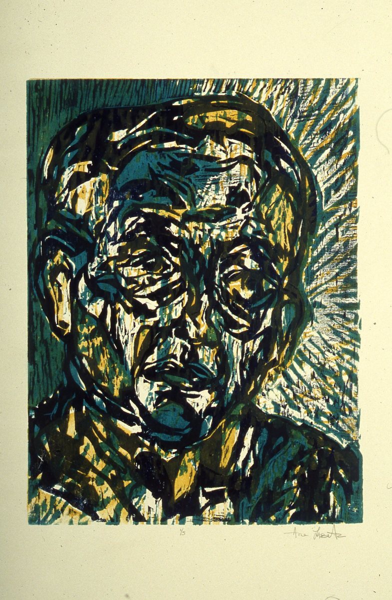 Untitled Wood Block Print VI, Joel by Anne Labovitz 