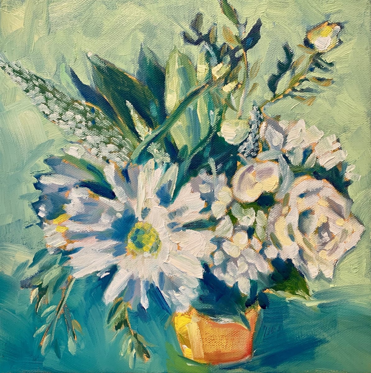 Sara's white bouquet by Marcia Hoeck 