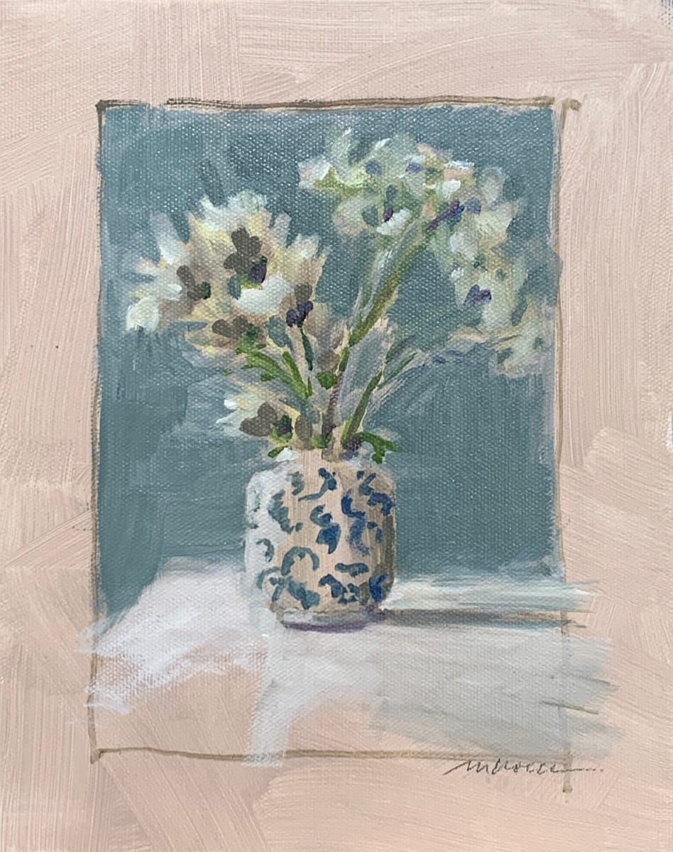 Blue ginger jar study by Marcia Hoeck 