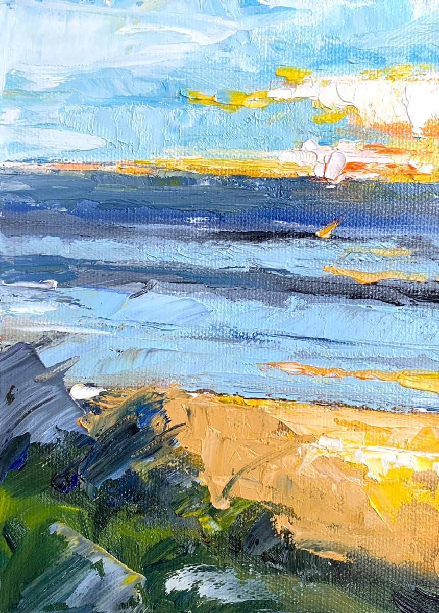 Moonlight beach by Marcia Hoeck 