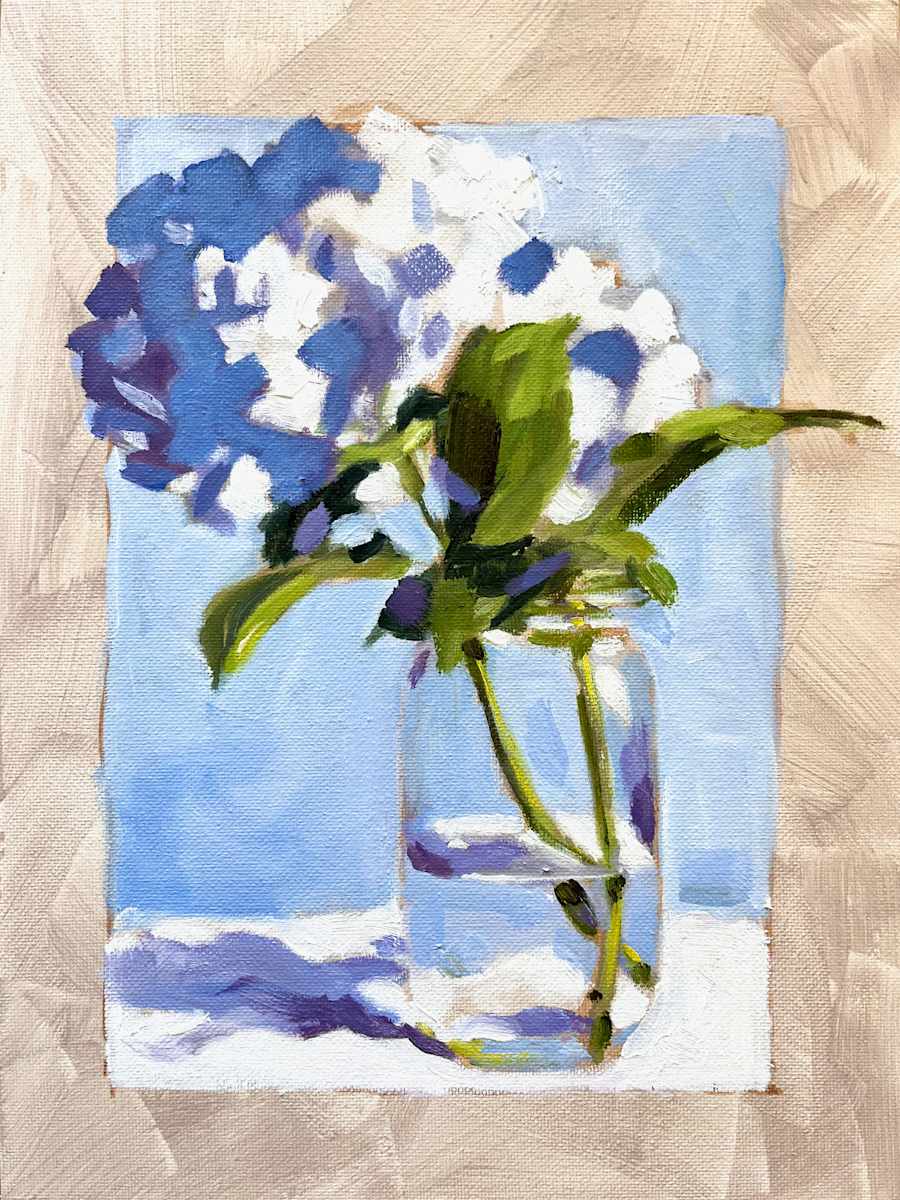 Winter blues: hydrangeas by Marcia Hoeck, Image 1.