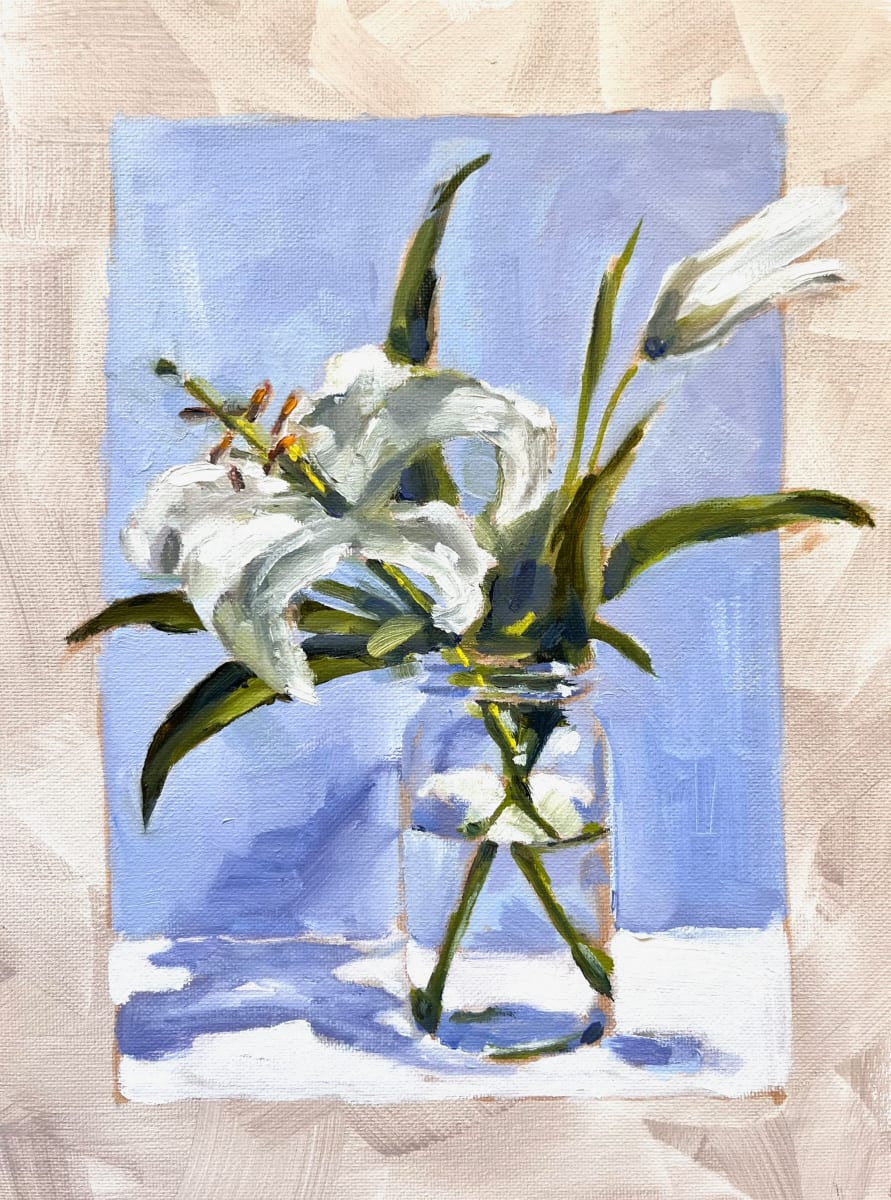 Winter blues: lilies by Marcia Hoeck 