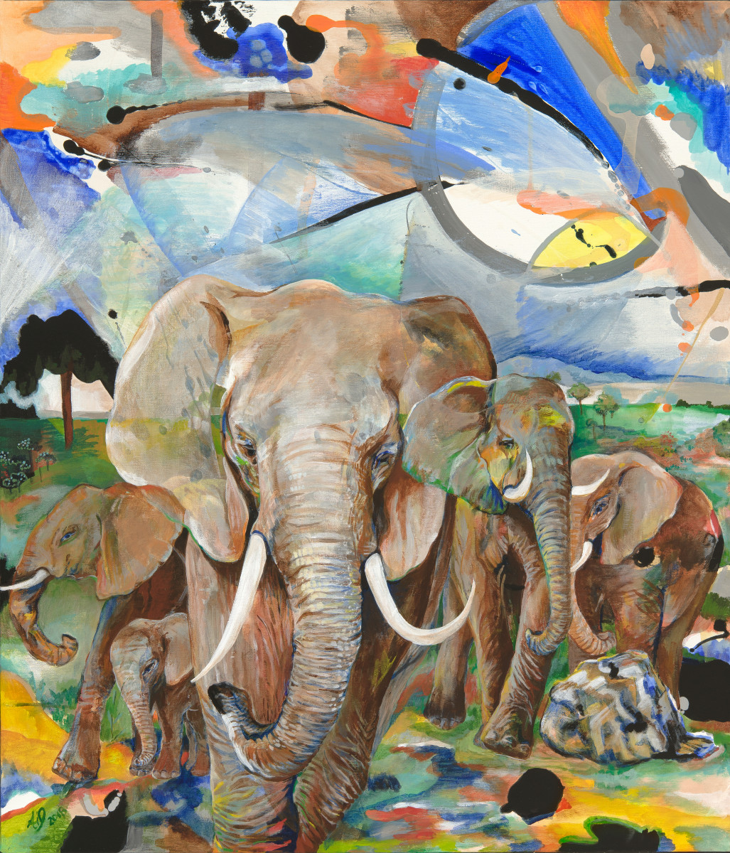 Elephant Herd by Anna Iris Graham 