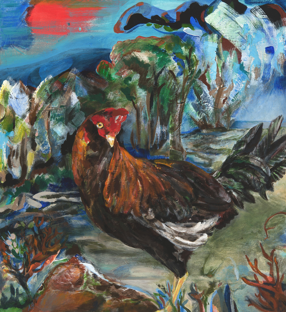 Chicken of the Tijuana Estuary by Anna Iris Graham 