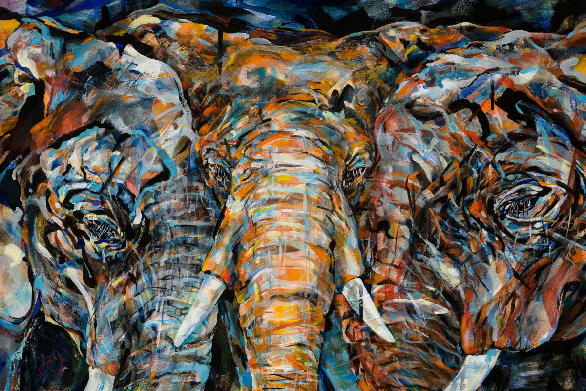 Elephant, Elephant, Elephant, Night by Anna Iris Graham 