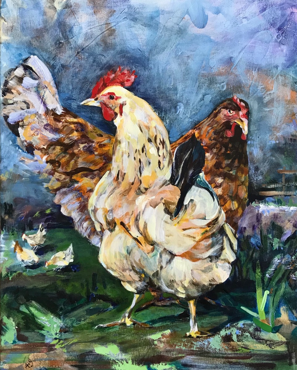 Chicken Yard by Anna Iris Graham 