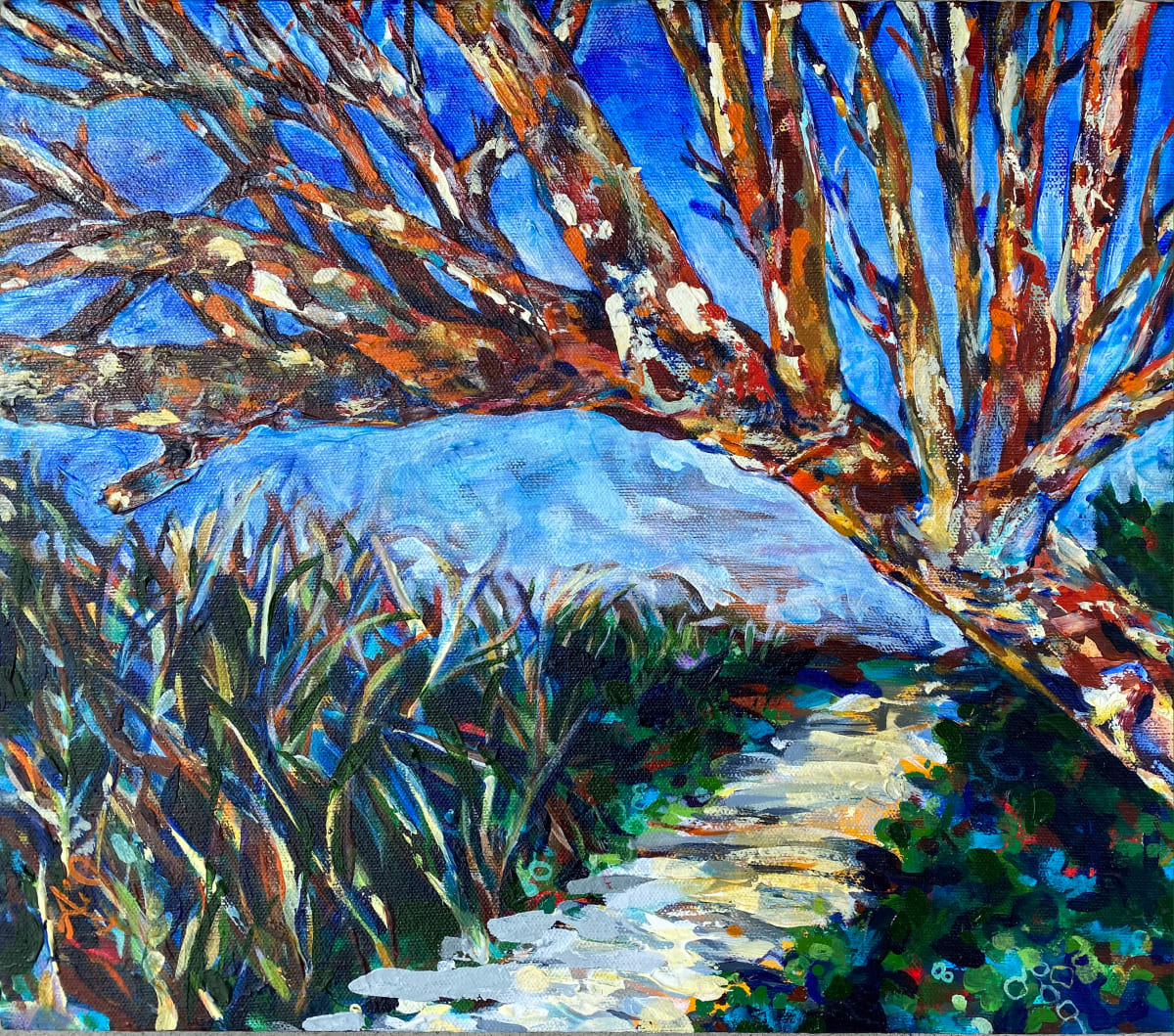 Remember Where You Were - Tree on the Estuary Path by Anna Iris Graham 