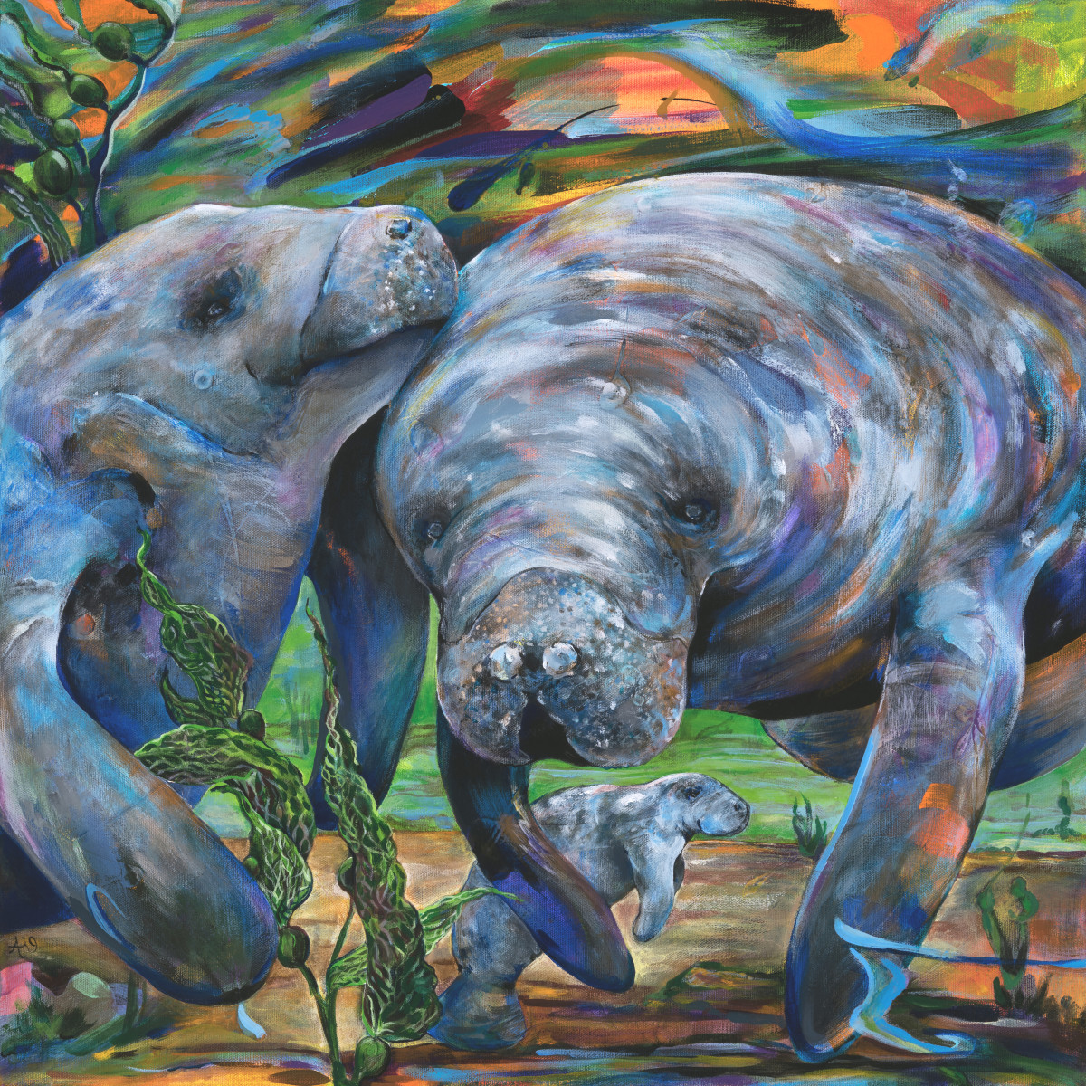 Manatees by Anna Iris Graham 