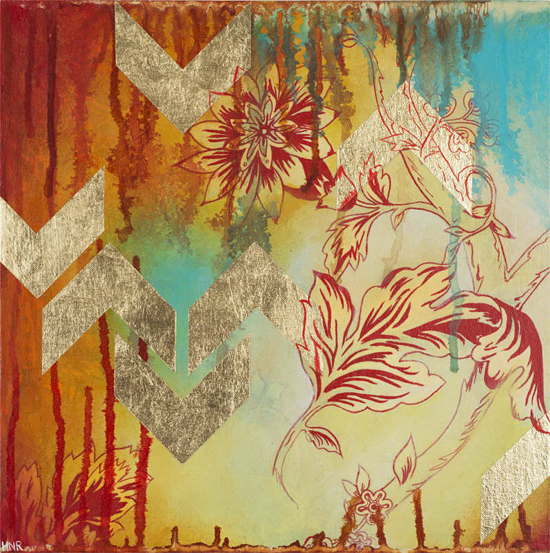 Chevrons (Warm) by Heather Robinson, Image 1.