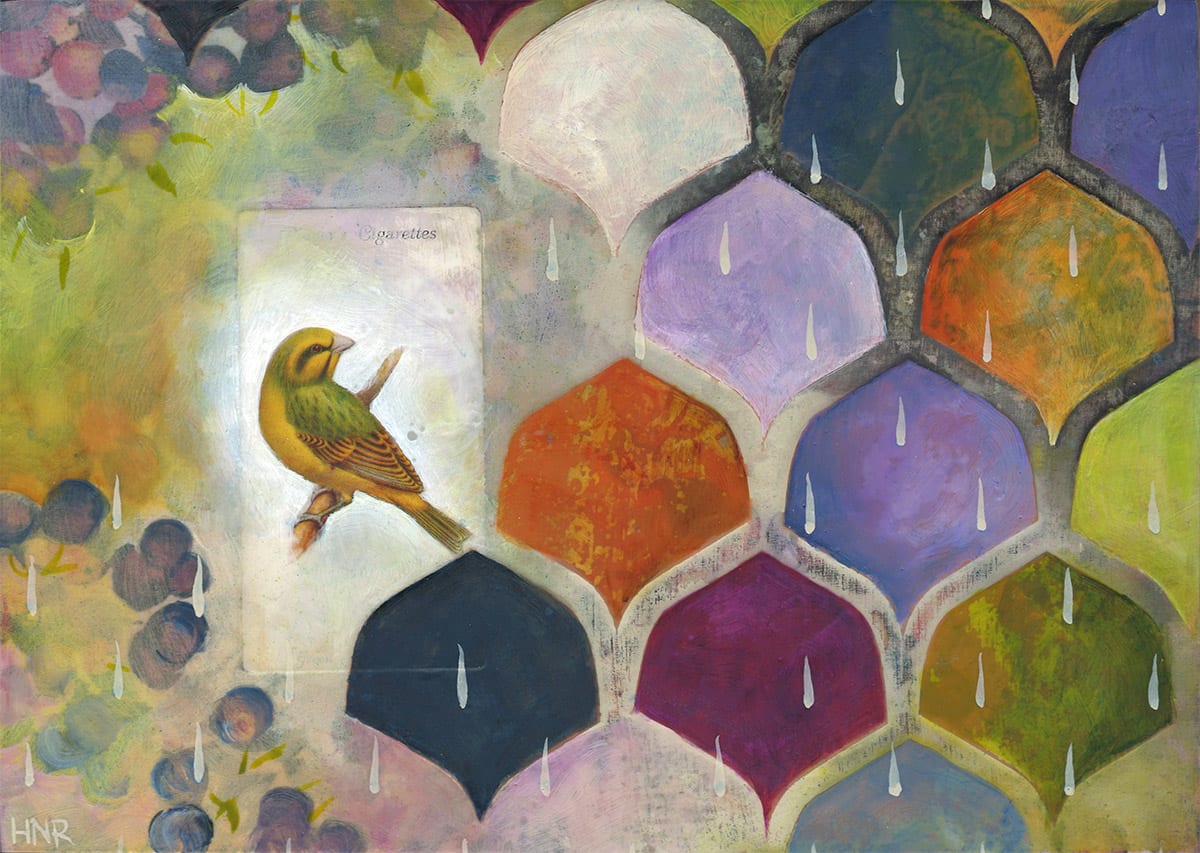 Green Singing Finch by Heather Robinson 