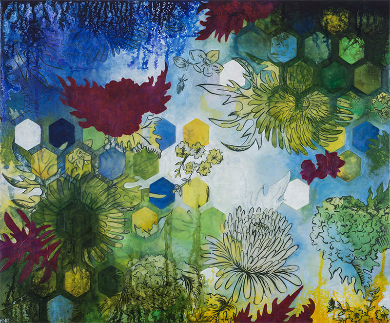 Hexagon Cool Shade by Heather Robinson 