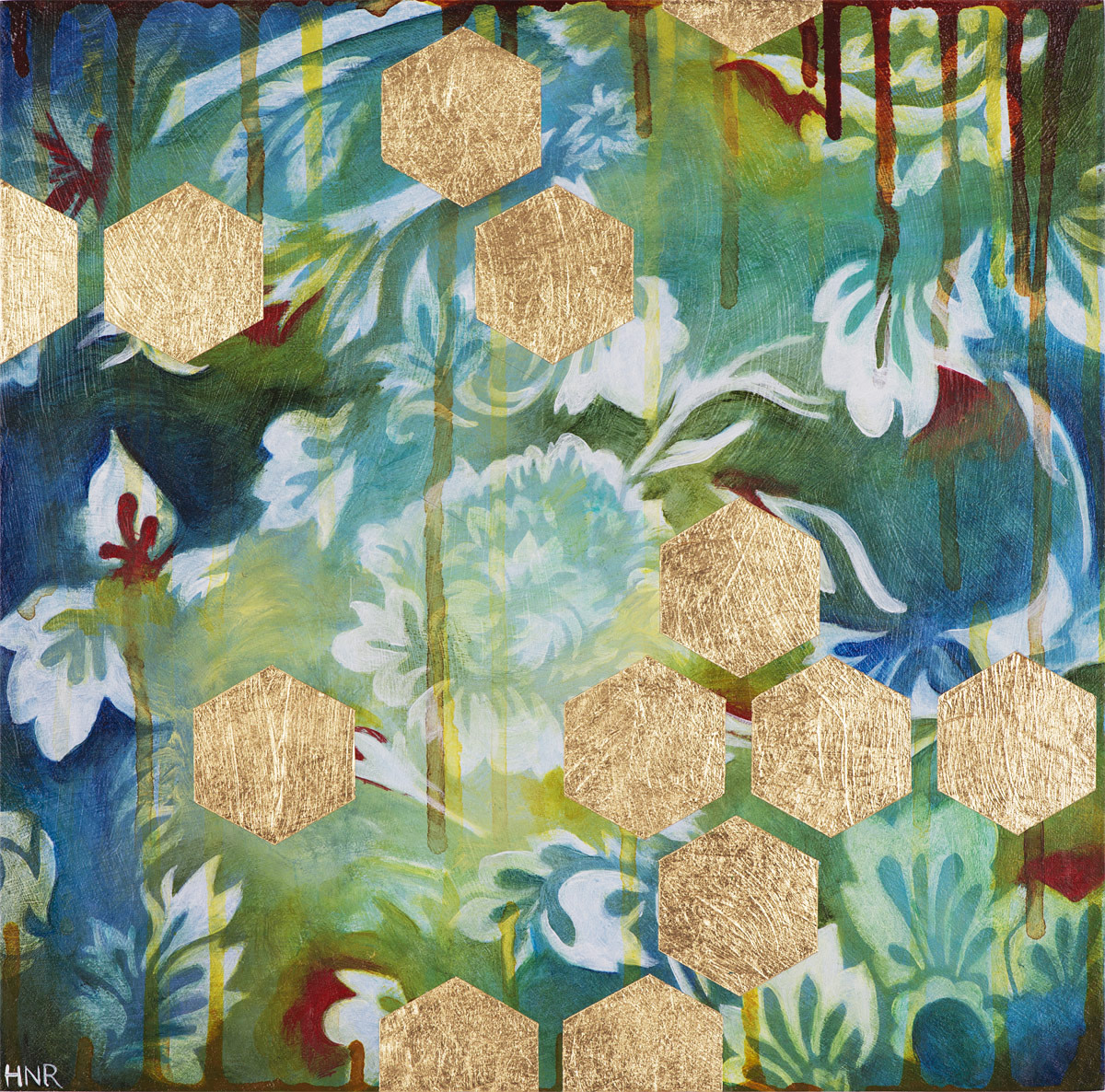 Hexagons (Sea) by Heather Robinson 