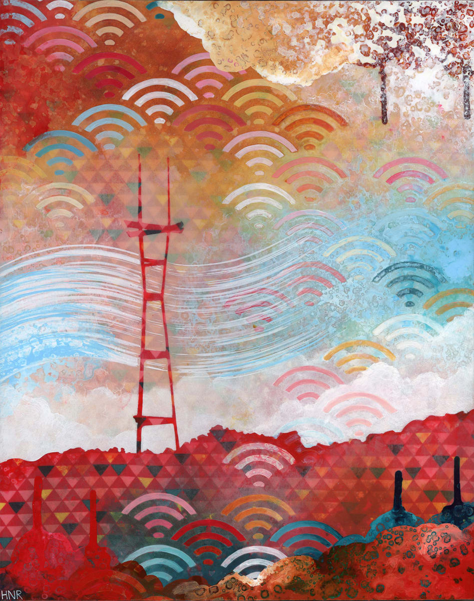 The City Shimmers in the Fog by Heather Robinson 