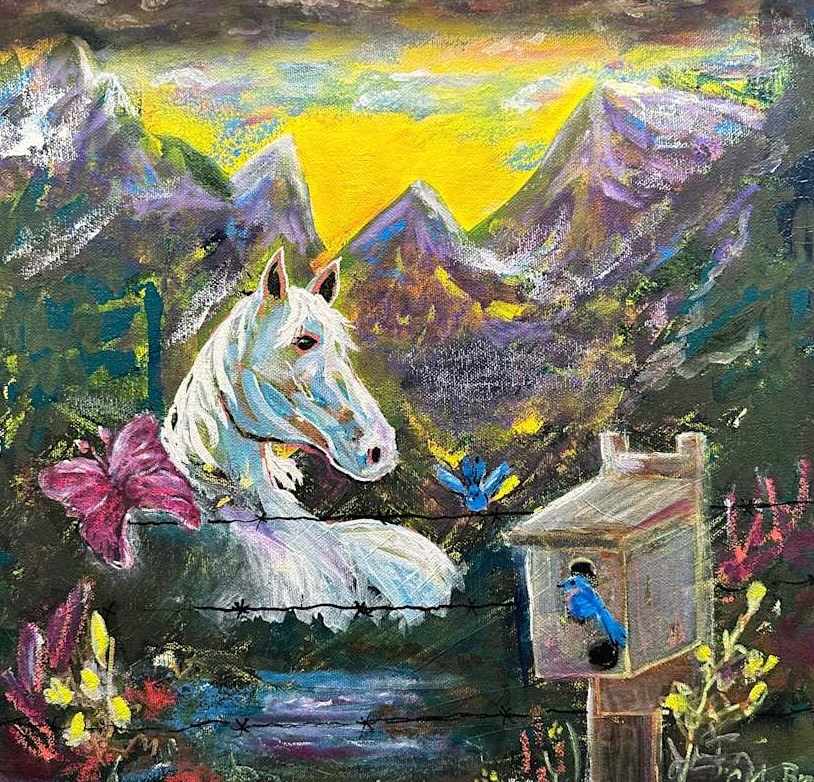 Bluebird of Happiness by Caron McBride 