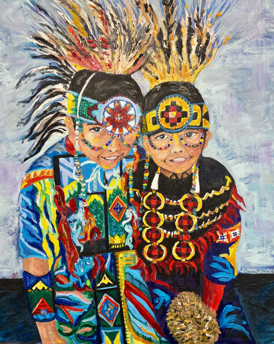Blackfoot Boys Limited Edition Print by Caron McBride  Image: Two boys I know who love to dance.