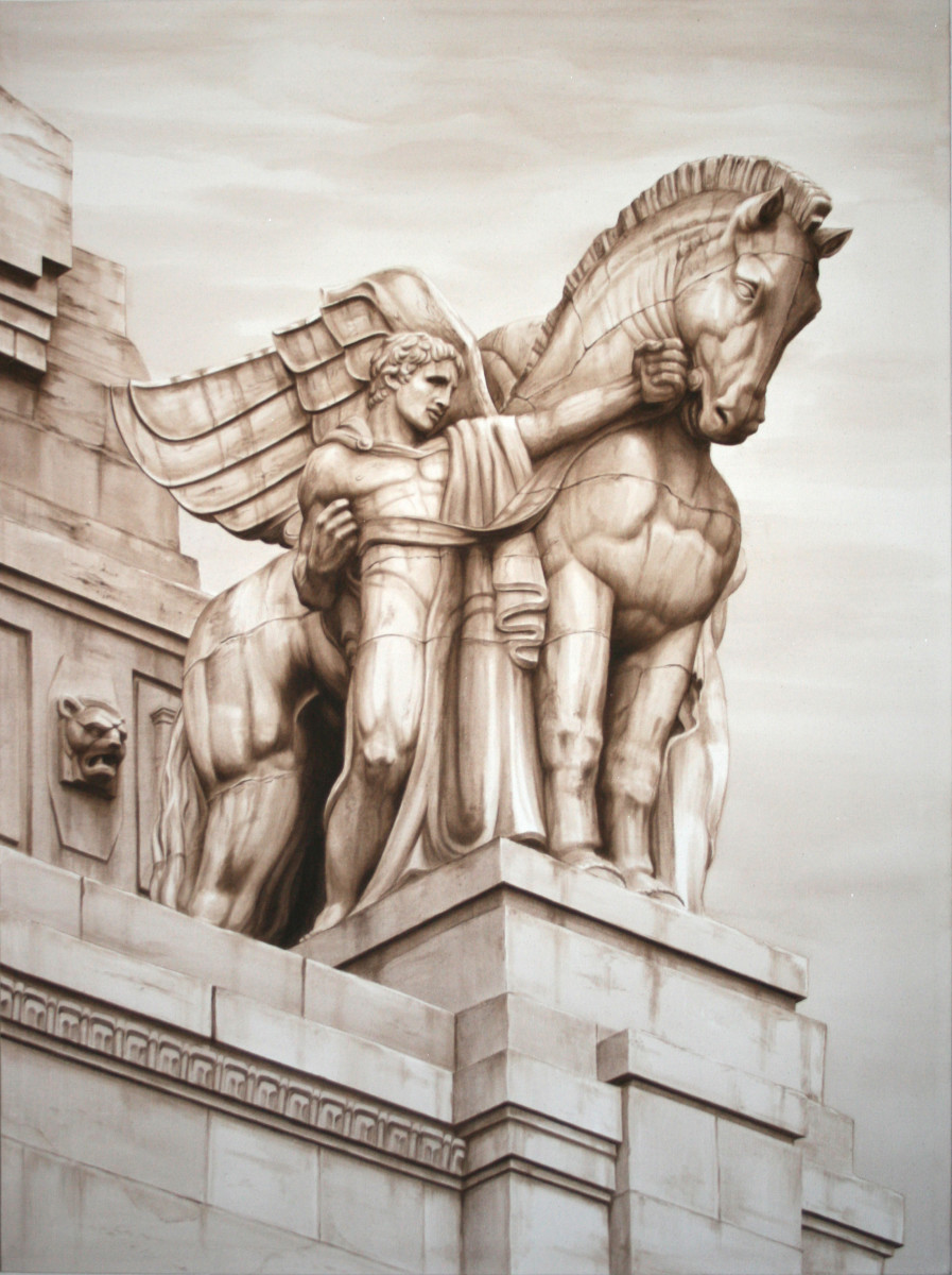 Pegasus from the Gran Stazioni, Milan Italy by Carol L. Acedo 