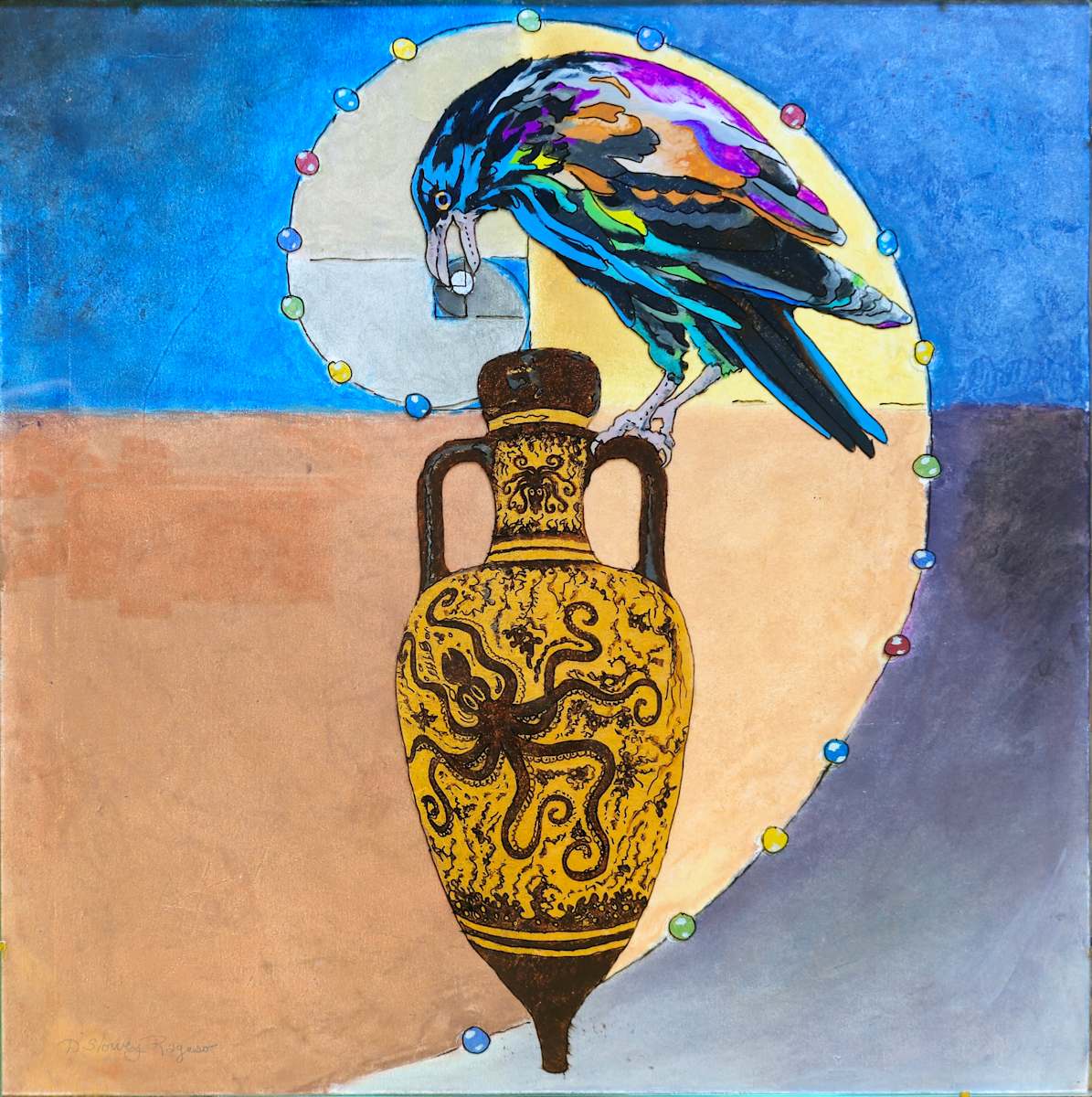 "Ingenious Crow and Elixir Beyond Reach" by Debi Slowey-Raguso 