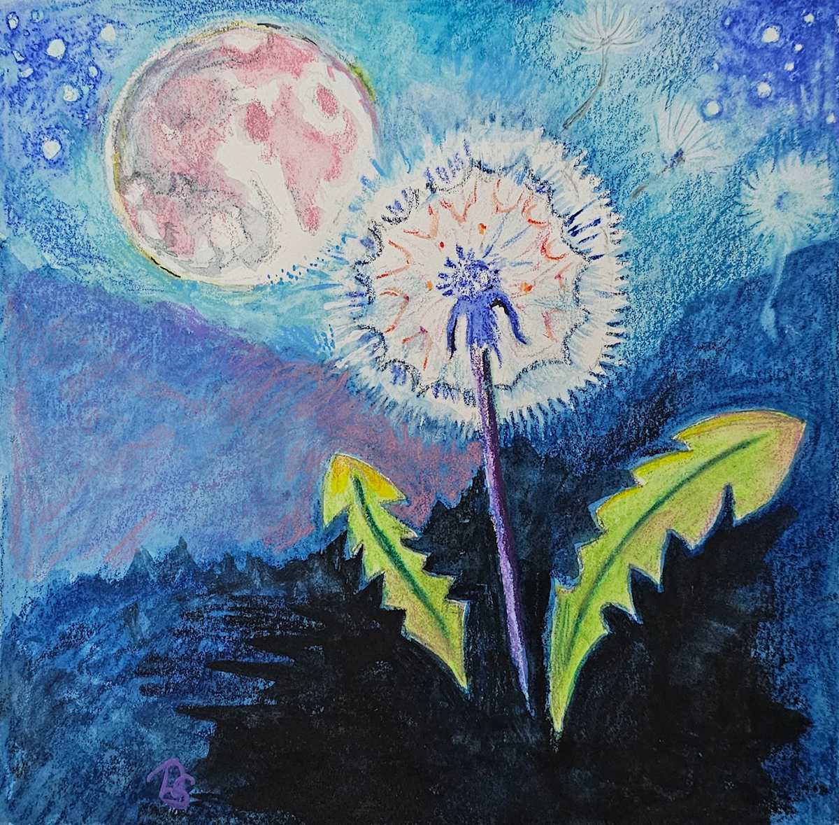 Dandylion pastel by Debi Slowey-Raguso, Image 1.