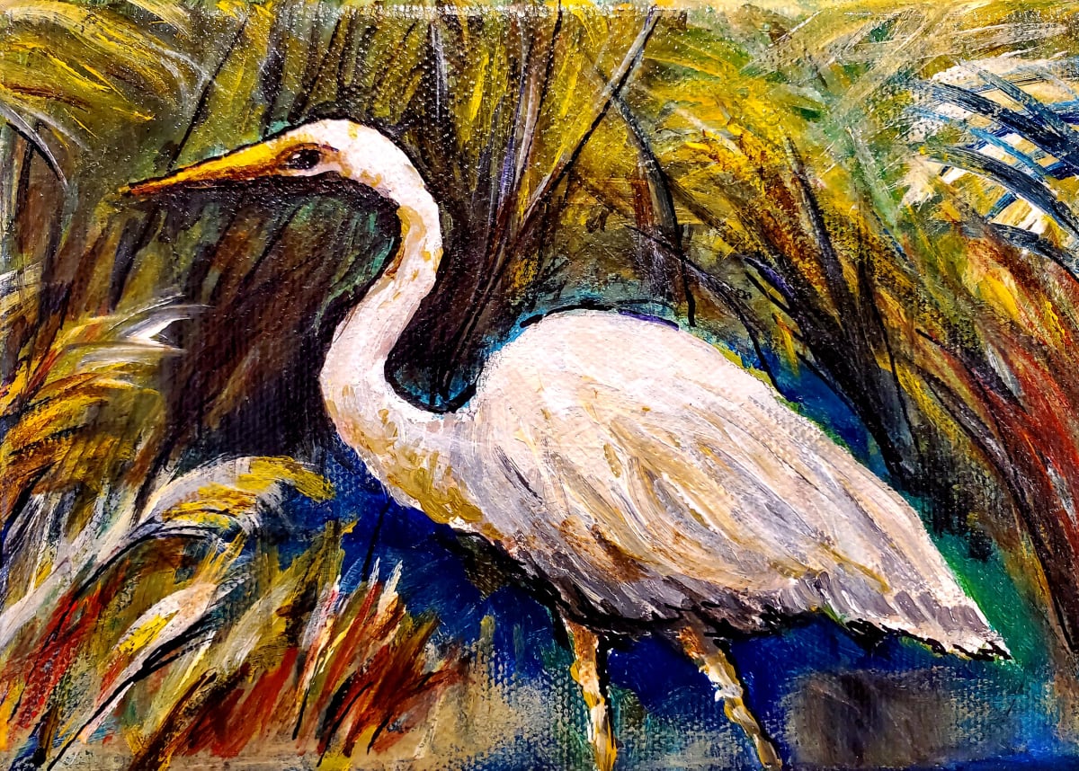 Egret Sighting (SOLD) by Susan Bryant  Image: Egret spotted at Wild Dunes in Isle of Palms, South Carolina near historic Charleston
