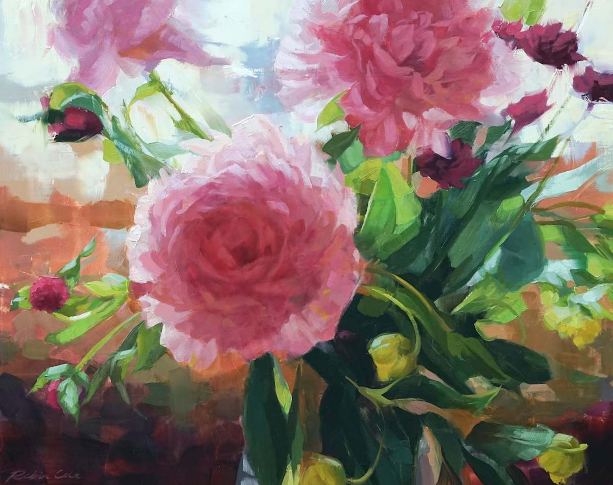 Backlit Peonies, Image 1.