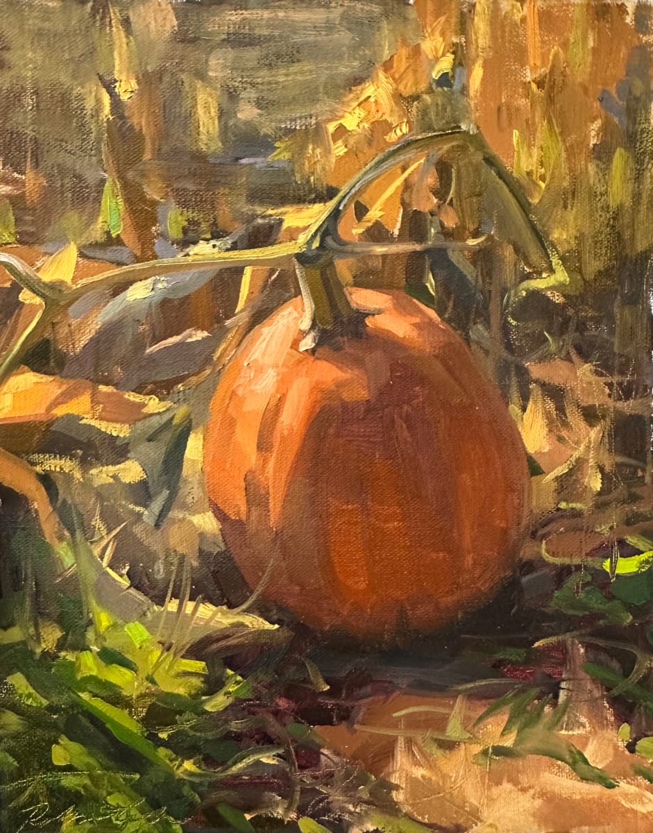 Pumpkin Patch (plein air) by Robin Cole, Image 3.