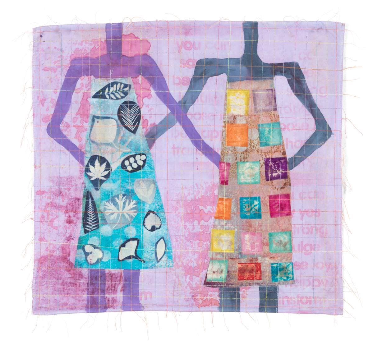 Figurative Cloth Collage 1 by Hollie Heller, Image 1.