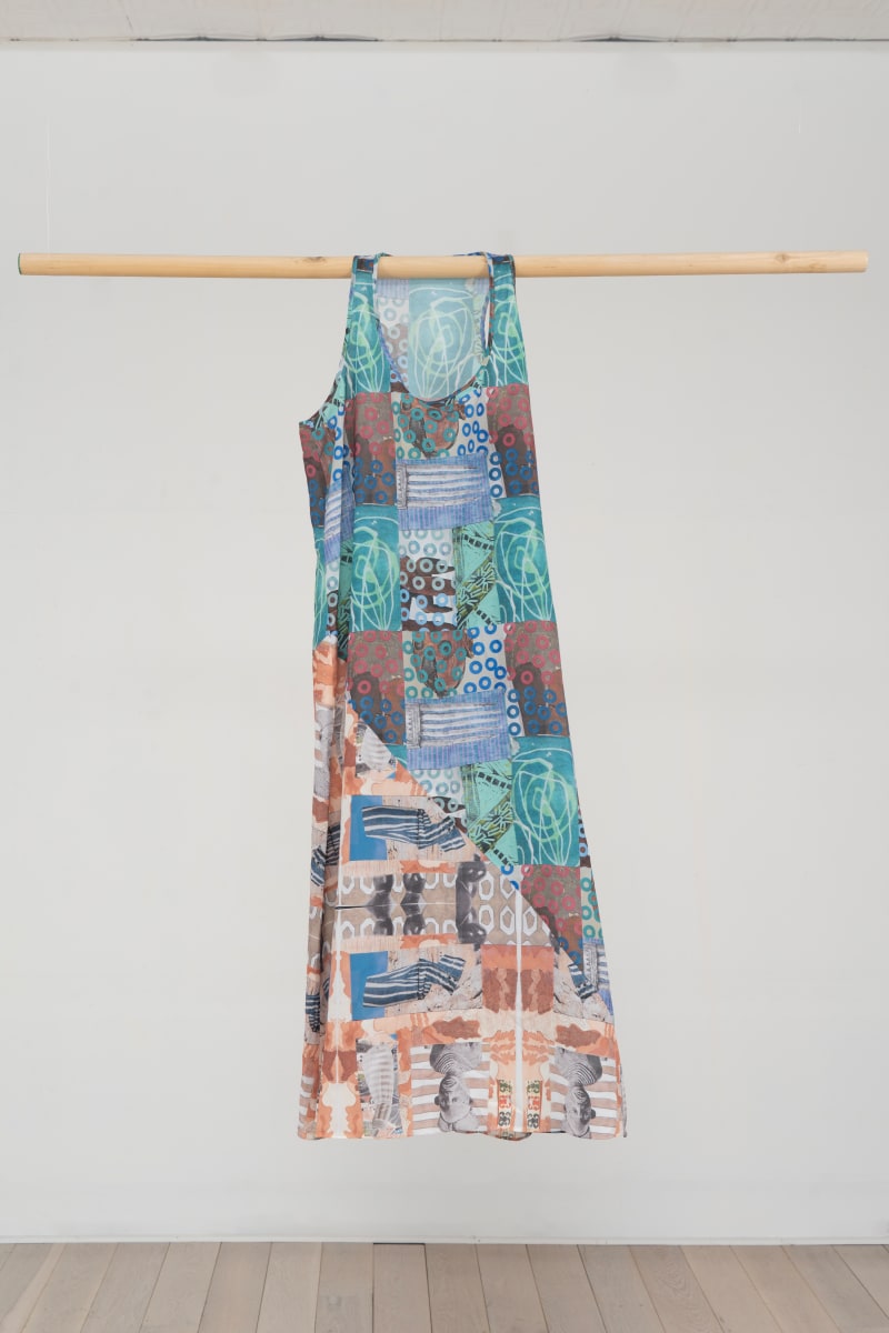 Maxi-dress (Blue Green / Desert) by Hollie Heller 